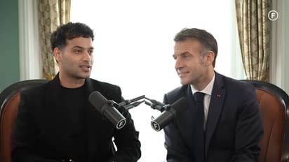 Emmanuel Macron with Raj Shamani