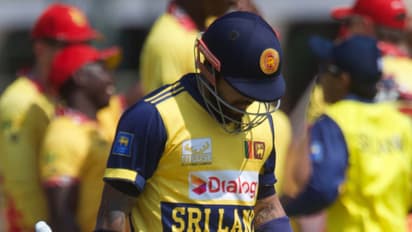 Sri Lanka Batter walks back in disappointment