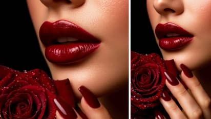 Rose red lipstick