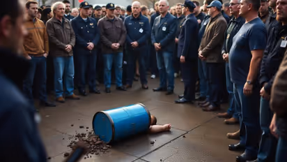 Dead body found inside blue drum