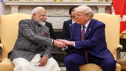 Narendra Modi with Donald Trump