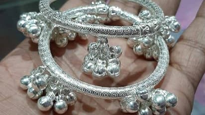 Ghungroo Silver Bangles on Janmashtami