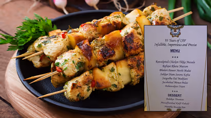 IAF Dinner Menu Card