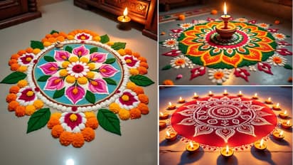 Homemade Rangoli Designs for Diwali Dhanteras and Chhath Puja 2025