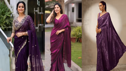Purple saree