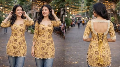 Short Cotton Kurti with Deep Back