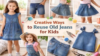 Upcycle old jeans into stylish kids outfits easil