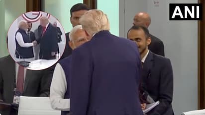 PM Narendra Modi And Donald Trump Meet At G7 Summit After 16 Months In France