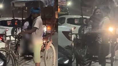 Watch the viral video of a rickshaw driver molesting a female passenger on the road bsm