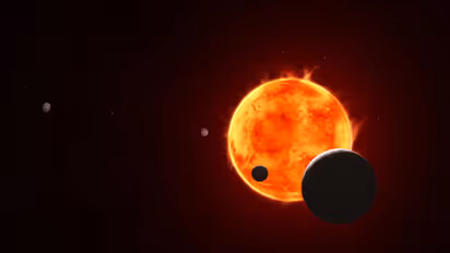 TRAPPIST-1e crosses its star, hinting at a possible atmosphere.