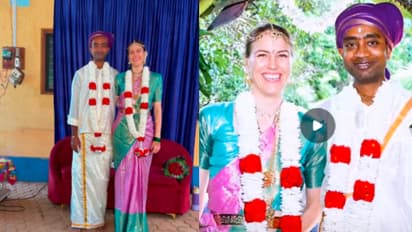 Sullia's Sai Sanketh marries American bride Shannon in Sampaje