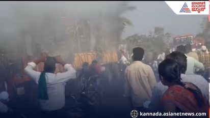 Bagalkot Sugarcane Tractor Catches Fire Driver s Bravery Averts Major Tragedy