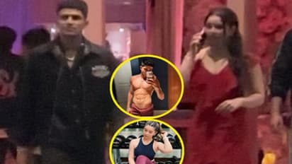 shubman-gill-spotted-with-Sara-Tendulkar-in-a-party