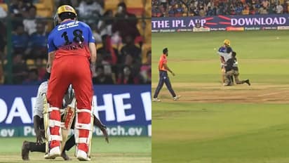 IPL-2024-fan-entered-on-the-ground-to-meet-Virat-Kohli