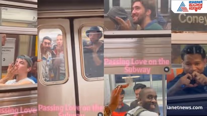 Woman Blows Flying Kiss to Strangers in Subway