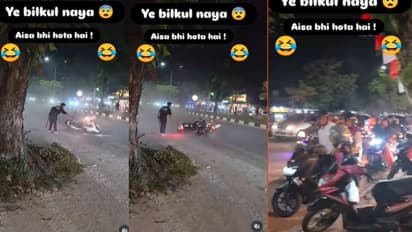 Scooty and Bike Spin in Circles After Accident