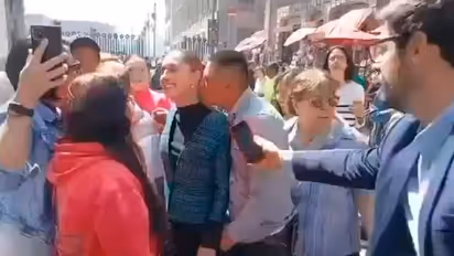 Man Gropes Mexican President