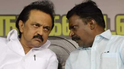Thirumavalavan with stalin