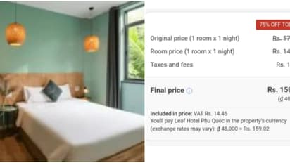 Hotel room booking details