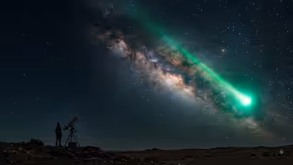 Green Comet - Symbolic Image