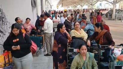 Passengers at Varanasi airport
