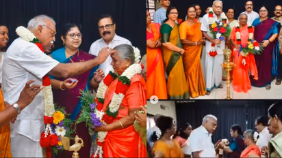 Elderly Couple married in Old Age Home