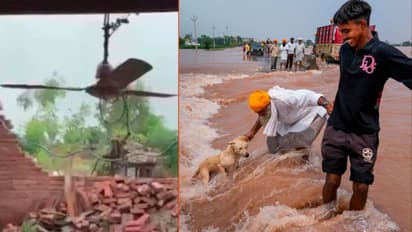 Firozpur House Collapse Ceiling Fan Remains Intact