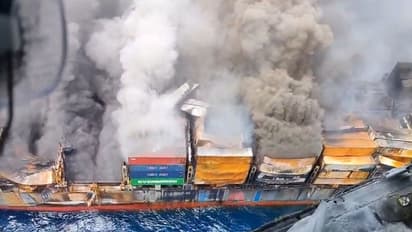 ICG battling fire on MV WAN HAI 503