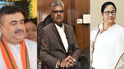 mamata banerjee and suvendu adhikari meets in kolkata high court chief justice t s sivagnanam oath taking ceremony