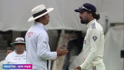 KL Rahul and umpire Kumar Dharmasena