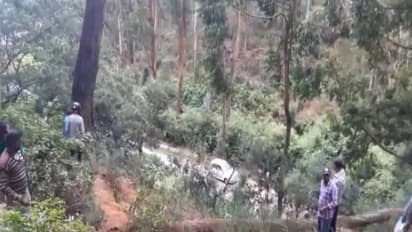 15 அடி பள்ளத்தில் பள்ளி வேன் கவிழ்ந்து விபத்து - டிரைவர் பலி; 5 மாணவர்கள் படுகாயம்...