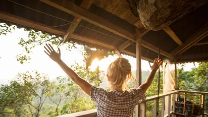 Tree house in Barmer for environment protection message