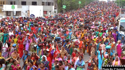 ಅಂಗನವಾಡಿ ಕಾರ್ಯಕರ್ತೆಯರ ಪ್ರತಿಭಟನೆ ನಡೆದು ಬಂದ ಮೊದಲ ದಿನದ ದಾರಿ