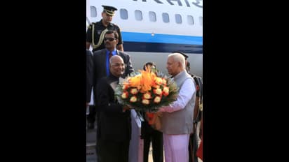 ವಿಧಾನಸೌಧ ವಜ್ರಮಹೋತ್ಸವಕ್ಕೆ ಬೆಂಗಳೂರಿಗೆ ಆಗಮಿಸಿದ ರಾಷ್ಟ್ರಪತಿ ಕೋವಿಂದ್