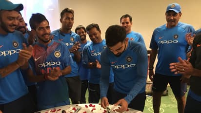 ಹ್ಯಾಪಿ ಬರ್ತ್ ಡೇ ವಿರಾಟ್; ಟೀಂ ಇಂಡಿಯಾ ವಿರಾಟ್ ಬರ್ತ್'ಡೇ ಆಚರಿಸಿದ್ದು ಹೀಗೆ..