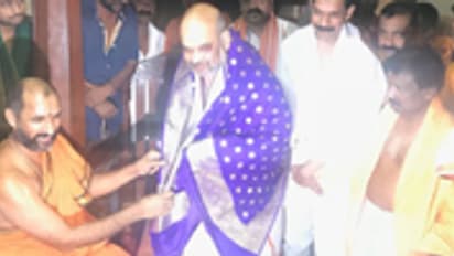 ಕುಕ್ಕೆ ಸುಬ್ರಮಣ್ಯ ದೇವಾಲಯದಲ್ಲಿ ಅಮಿತ್ ಶಾಗೆ ಸನ್ಮಾನ