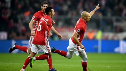 In Pics: Bayern Munich thump Arsenal in Champions League Round of 16