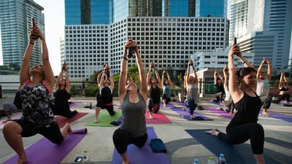 Beer yoga in Bangkok