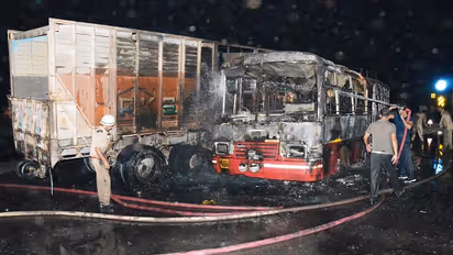 In pics : Bareilly Bus fire kills 24