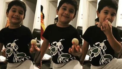 అల్లు అయాన్ కి చరణ్ అంటే ఎంత ప్రేమో తెలుసా (వీడియో)