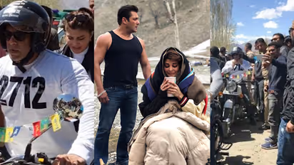 In Pics: Salman Khan takes Jacqueline Fernandez on a bike ride in Kargil