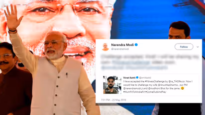 Prime Minister Narendra Modi accepts Virat Kohli's fitness challenge