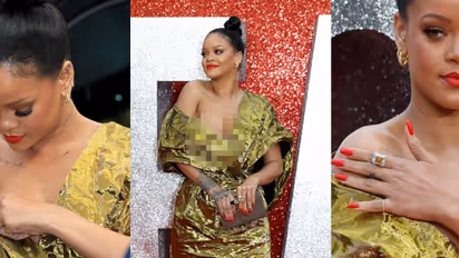 Pop singer, actress Rihanna suffers wardrobe malfunction while on the red carpet