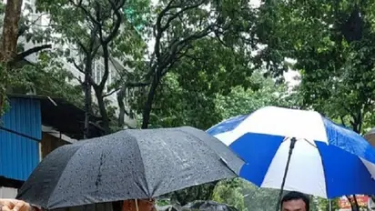 मुंबई की बारिश में फंसे संबित पात्रा, हाथ में जूता पकड़े फोटो वायरल