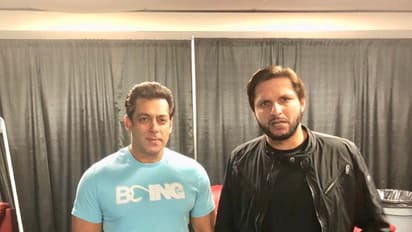 ಶಾಹಿದ್ ಅಫ್ರಿದಿ ದಿಢೀರ್ ನಟ ಸಲ್ಮಾನ್ ಖಾನ್ ಭೇಟಿಯಾಗಿದ್ದೇಕೆ?