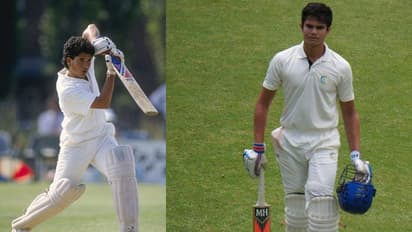 తండ్రి పోలికలే కాదు.. సెంటిమెంట్ కూడా ..? తొలి మ్యాచ్లో సచిన్లాగే.. అర్జున్ డకౌట్