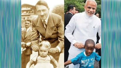 ಹಿಟ್ಲರ್ ರೀತಿ ಬಾಲಕನ ಕಿವಿ ಹಿಂಡಿದರೇ ಪ್ರಧಾನಿ ಮೋದಿ..?