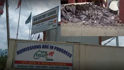 హైద్రాబాద్లో స్కూల్ గోడ కూలి ఇద్దరు విద్యార్థుల మృతి: నలుగురికి గాయాలు