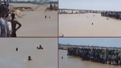 కృష్ణానదిలో నలుగురు విద్యార్థుల గల్లంతు