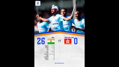 एशियन गेम्स भारतीय पुरुष हॉकी टीम का शानदार प्रदर्शन जारी, हॉन्ग कॉन्ग को 26-0 के अंतर से हराया